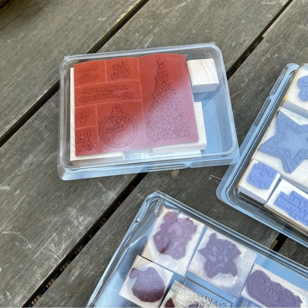 Vintage Early 2000s Stampin' Up Stamp Bundle of Five Sets New and Used Stamps